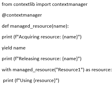 Custom Context Managers